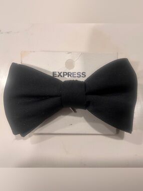 Express Black Fabric Bow tie